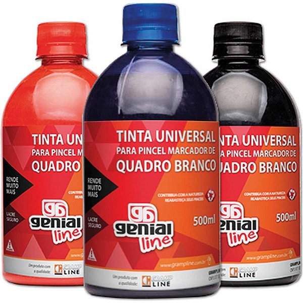 Tinta Marcador Quadro Branco Reabastecedor GE-500ML Azul