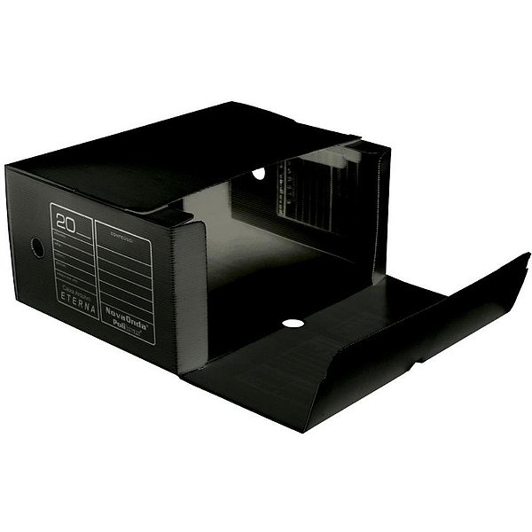 Arquivo Morto Polipropileno Novaonda Gigante Preto 39X18X3 PCT.C/10