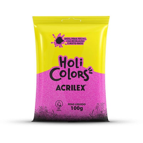 Artigo para Festa Holi Colors 100G Rosa CX.C/10