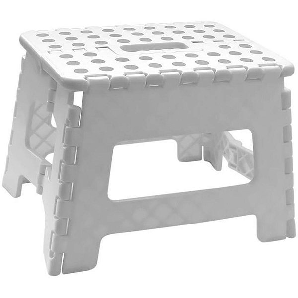 Banqueta Dobravel Multiuso Branca
