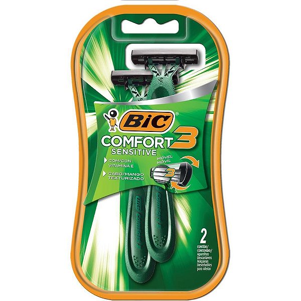 Barbeador Descartavel Comfort 3 SENS. VD 12BLX2UN. CT.C/24