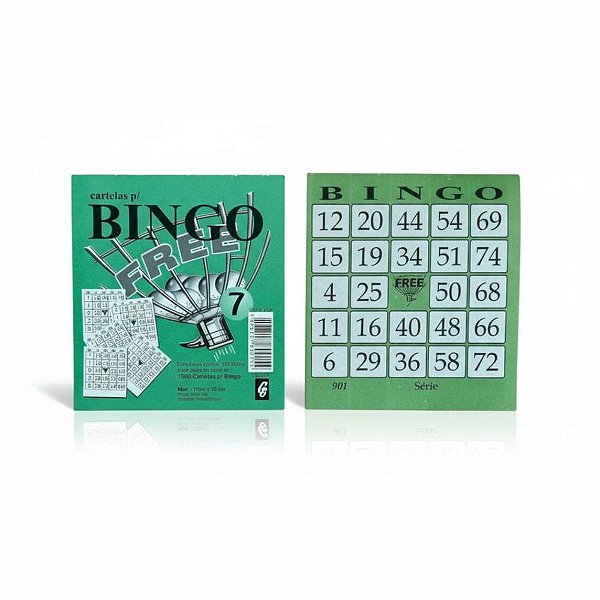 Bloco para Bingo Verde 110X100MM 100 Folhas PCT.C/15