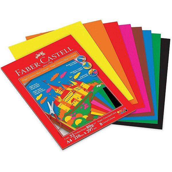 Bloco para Educacao Artistica Criativo A4 80G 8CORES 32FLS. PCT.C/05