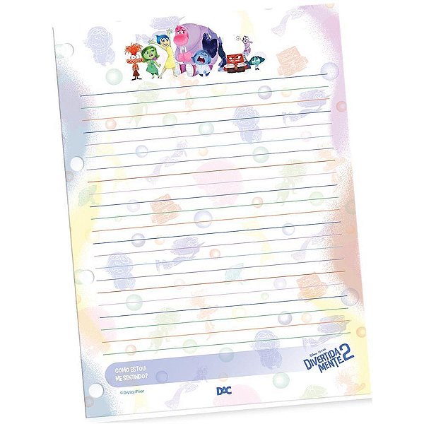 Bloco para Fichario Universit. Divertidamente Refil 90G.96F