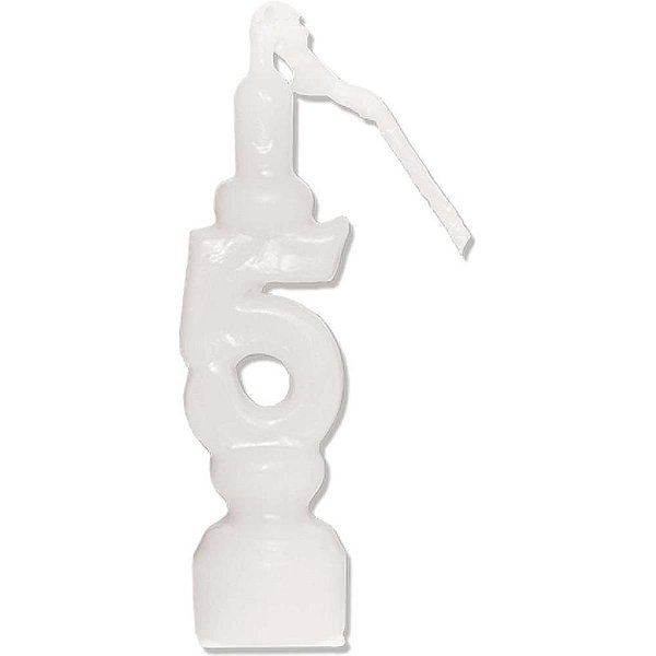 Vela para Aniversario N.05 Branca CX.C/10