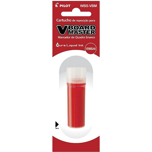 Tinta Marcador Quadro Branco Refil 5,5ML Vermelho WBS-VBM CX.C/12