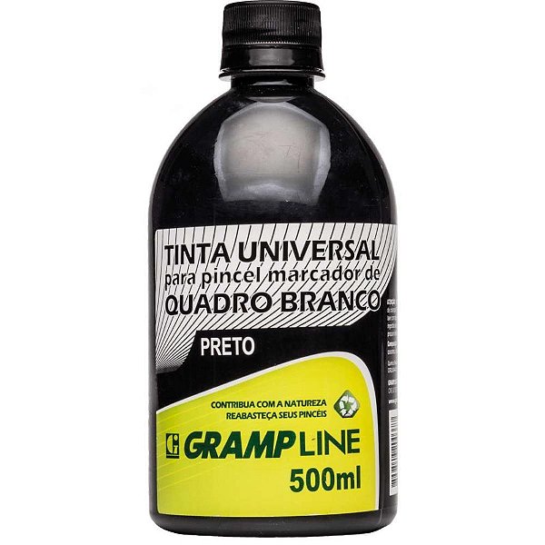 Tinta Marcador Quadro Branco Reabastecedor 500ML Preto (7899549200377)