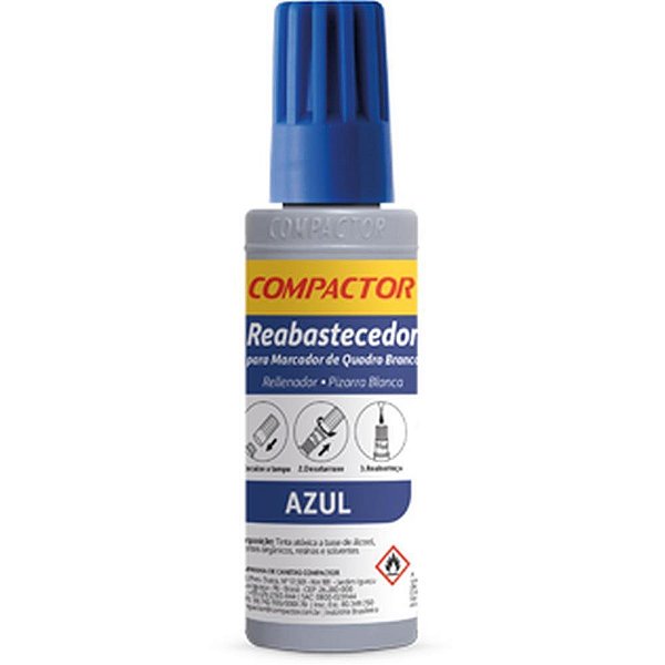 Tinta Marcador Quadro Branco Reabastecedor 030 Azul CX.C/12