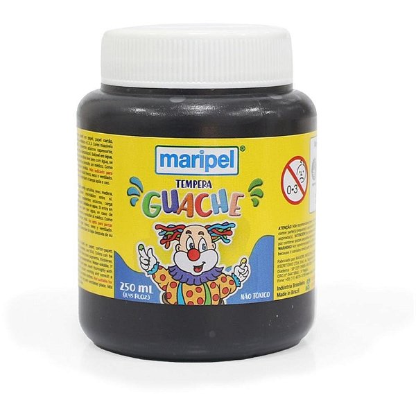 Tinta Guache 250ML Preto CX.C/06