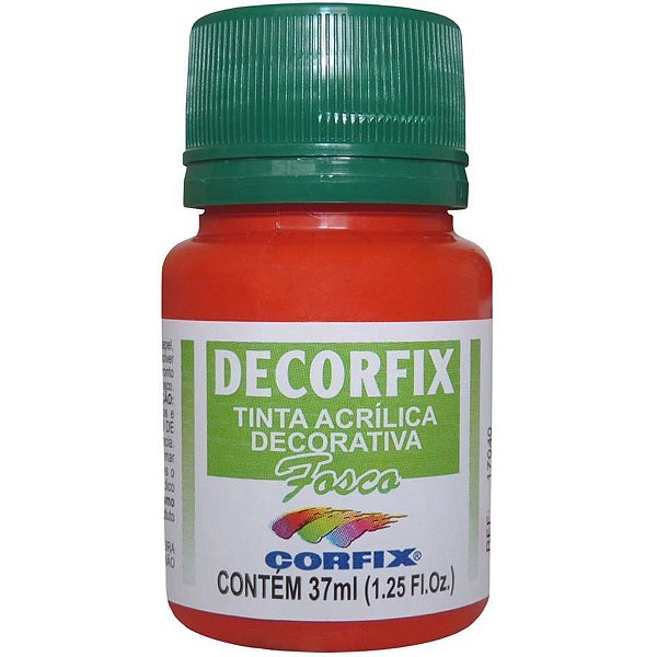 Tinta Acrilica Decorfix Fosca 37ML Vermelho F CX.C/06