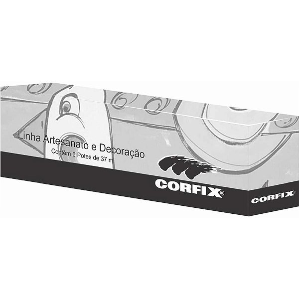 Tinta Acrilica Decorfix Fosca 37ML Preto CX.C/06