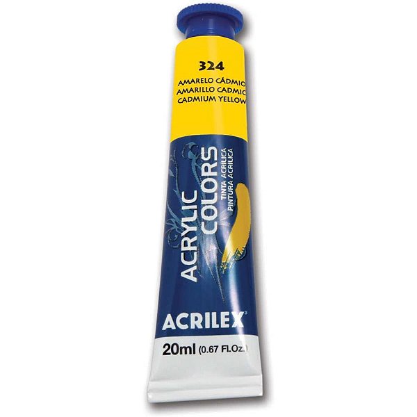 Tinta Acrilica ACRYLIC Colors 20ML Amarelo CA CX.C/06