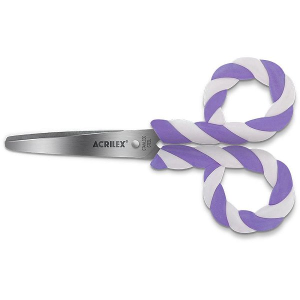 Tesoura Escolar Pirulito S/PONTA Cores Sortida CX.C/12