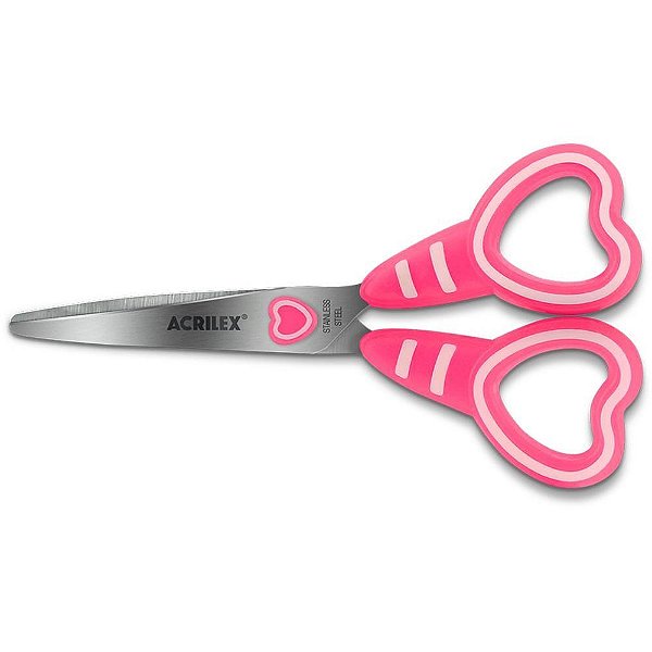 Tesoura Escolar Coracao S/PONTA Cores Sortidas CX.C/12