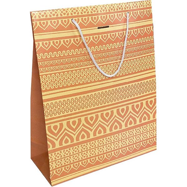 Sacola para Presente Decorada MASCULINA/NEUTRA M 27X21X10CM PCT.C/10