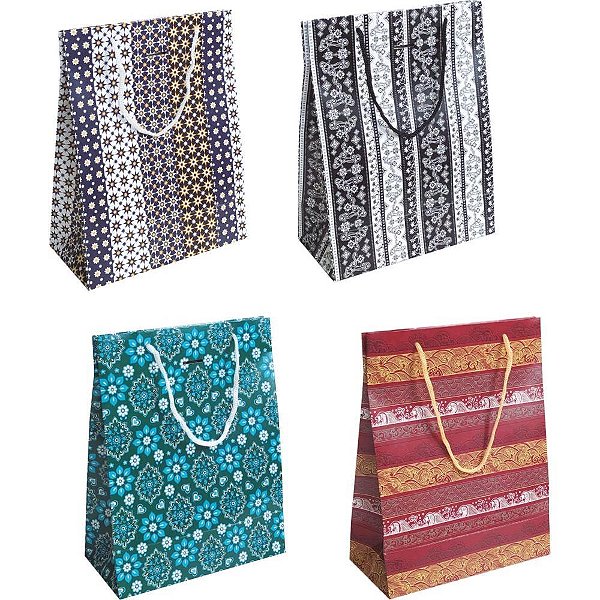 Sacola para Presente Decorada Arabesco P 19X14X8 (S) PCT.C/10