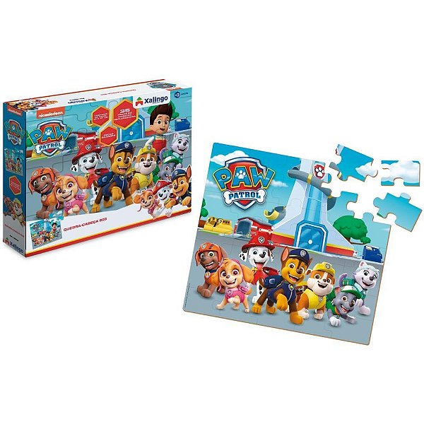 QUEBRA-CABECA Madeira Patrulha Canina BIG 35PECAS