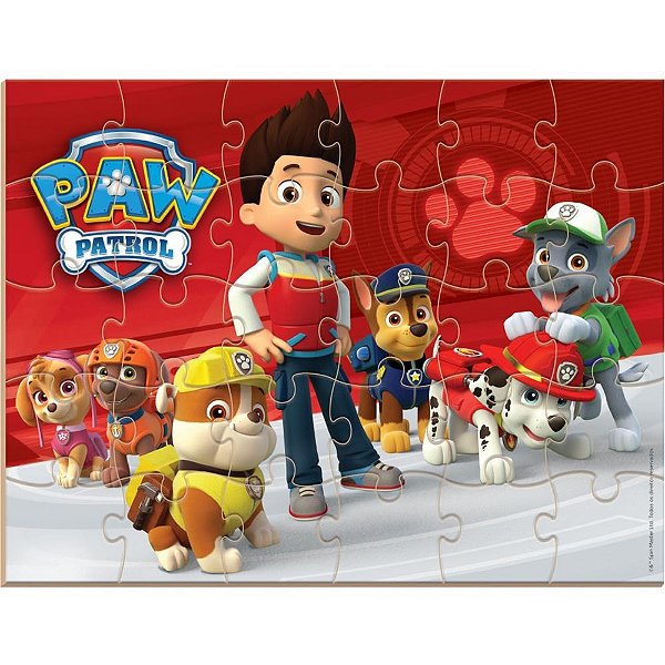 QUEBRA-CABECA Madeira Patrulha Canina 30 Pecas