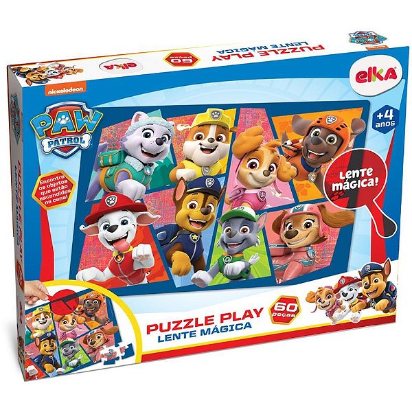 QUEBRA-CABECA Cartonado Patrulha Canina 60P Lente Magi