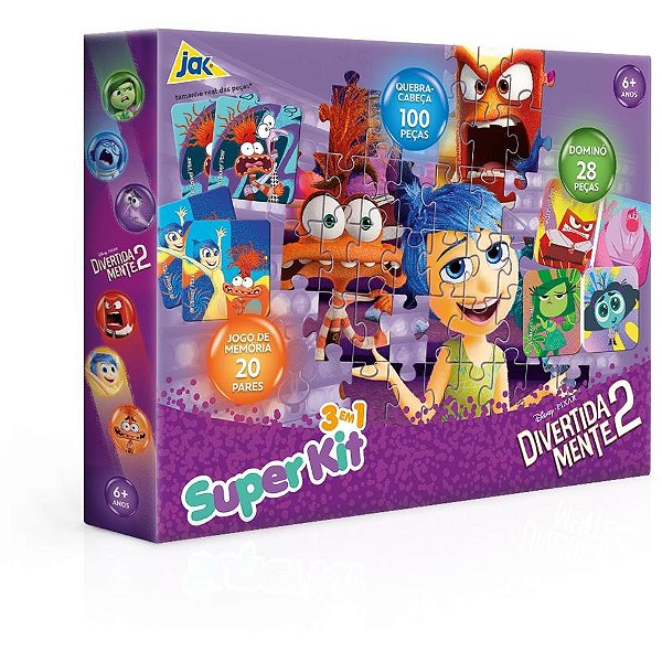 QUEBRA-CABECA Cartonado Divertidamente 3EM1 DOMINO/JG