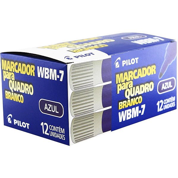 Pincel Quadro Branco WBM-7 Recarregavel Azul CX.C/12