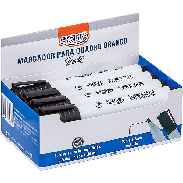 Pincel Quadro Branco Preto CX.C/12 (7898936754325)