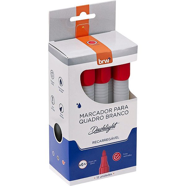 Pincel Quadro Branco Dashligth Recarregavel VM. CX.C/12