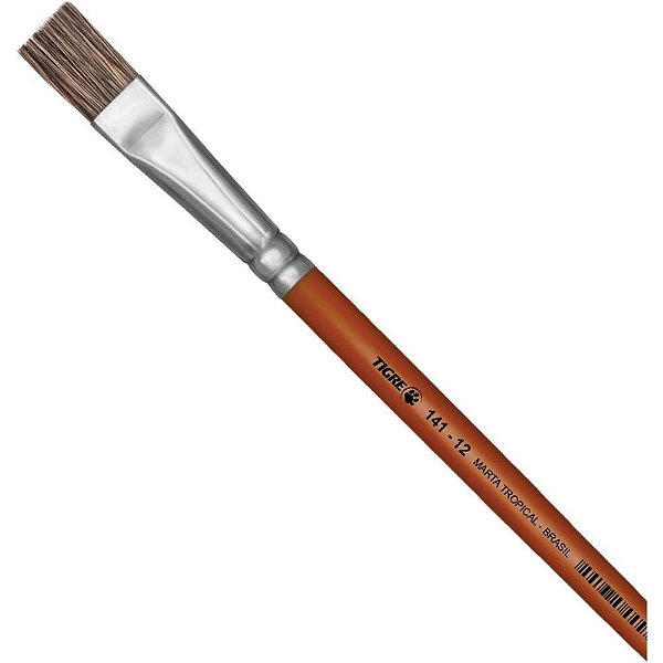 Pincel Artesanal Chato 141 N.12 Marta Tropical Duzia