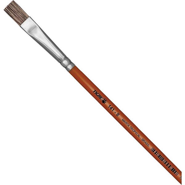 Pincel Artesanal Chato 141 N.08 Marta Tropical Duzia