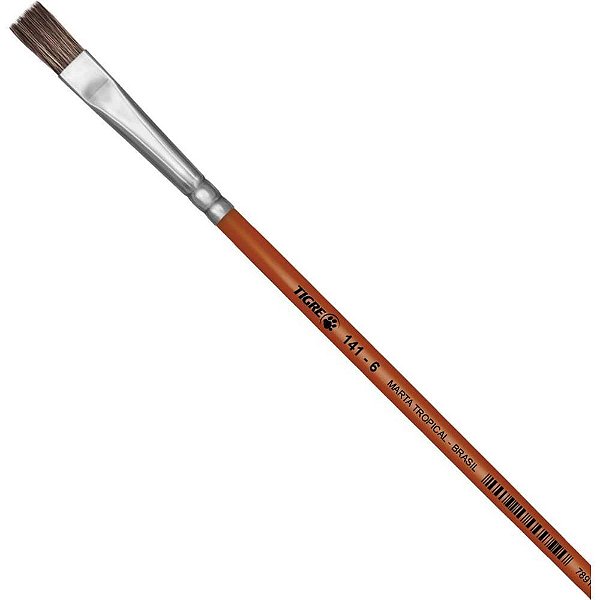 Pincel Artesanal Chato 141 N.06 Marta Tropical Duzia