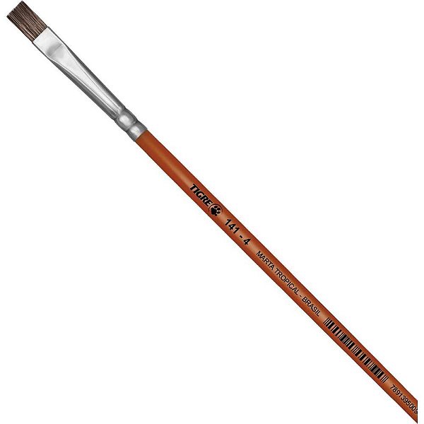 Pincel Artesanal Chato 141 N.04 Marta Tropical Duzia