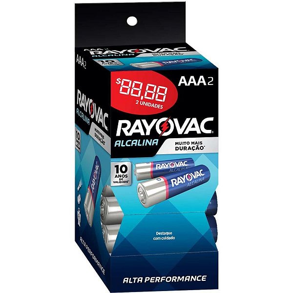 Pilha Alcalina Palito AAA 16PACOTES X 2UNID. Tubo