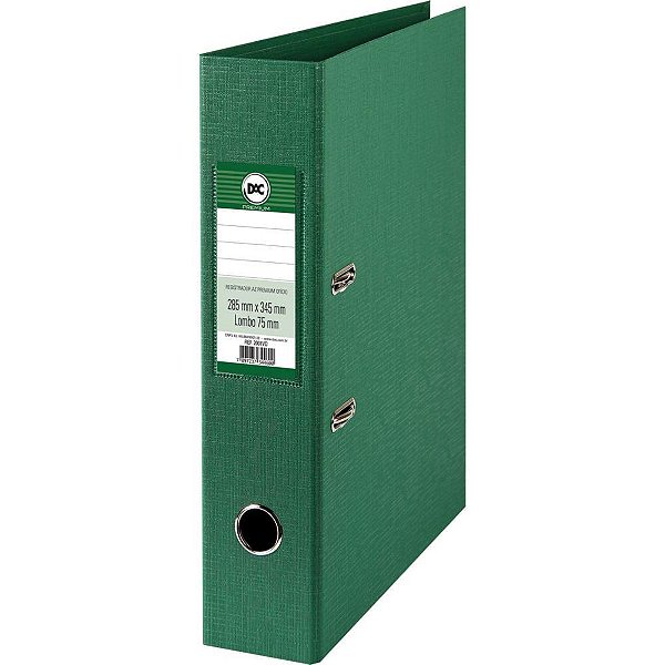 Pasta Registradora Oficio Larga Verde Premium
