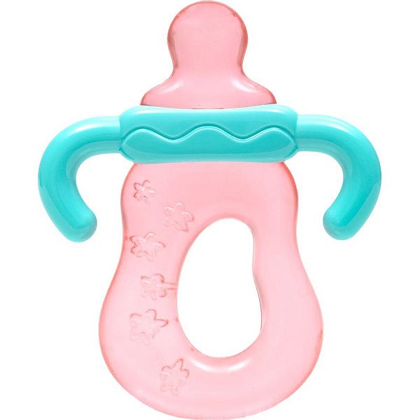 Mordedor Infantil Mamadeira C/AGUA Rosa