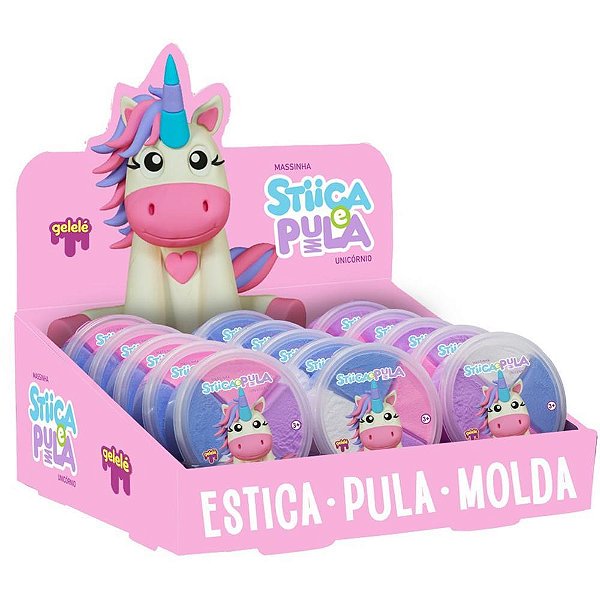 Massa para Modelar Criativa Stica e Pula Unicornio 4CORES( DP.C/15