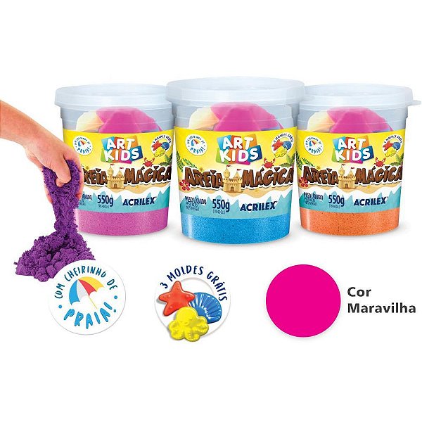 Massa Areia Areia Magica Maravilha 550G/MO Pote