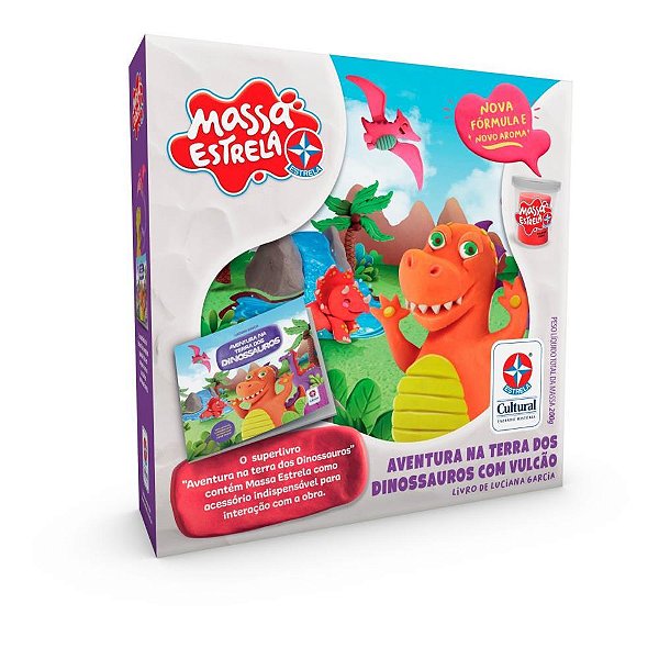 Livro Brinquedo Ilustrado Aventura Terra dos Dinossauros