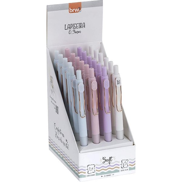 Lapiseira 0.9MM Plastica SOFT 4 Cores Sortidas DP.C/24