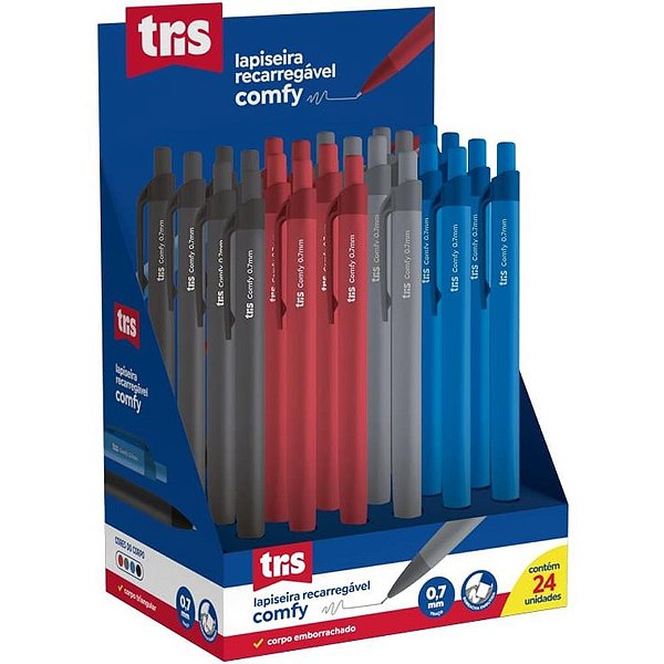 Lapiseira 0.7MM TRIS COMFY 4CORES Classicas DP.C/24