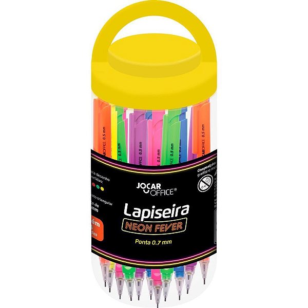 Lapiseira 0.7MM Neon Fever TRIANG.C/GRAF.6CORE POTE-24