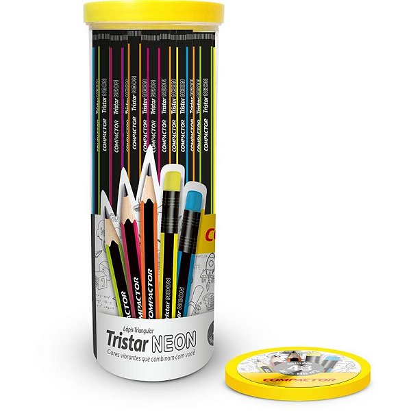 Lapis Preto Triangular Neon HB N.2 POTE-48