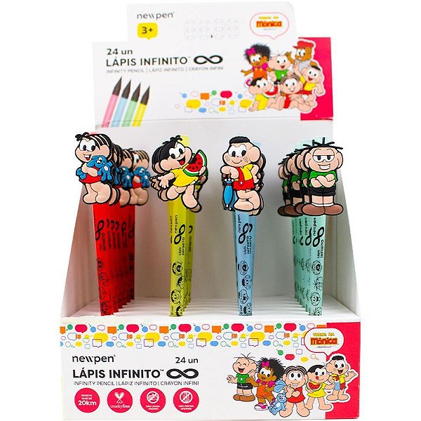 Lapis Preto Redondo T. da Monica Infinito 4 Cores DP.C/24