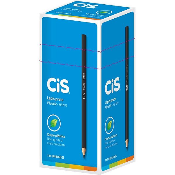 Lapis Preto Redondo Plastic HB N.2 CX-144