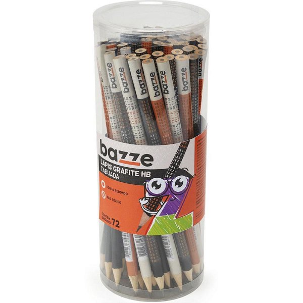 Lapis Preto Redondo Bazze HB Tabuada POTE-72