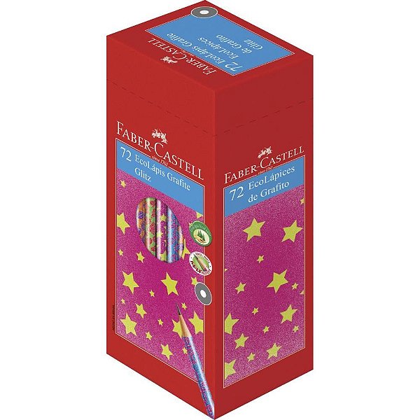 Lapis Preto Redondo Decorado GLITZ Fantasia Neon Sortidos CX.C/72