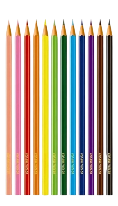 Lapis de COR Sextavado Multicolor ECO 12 Cores + 2LP C/12