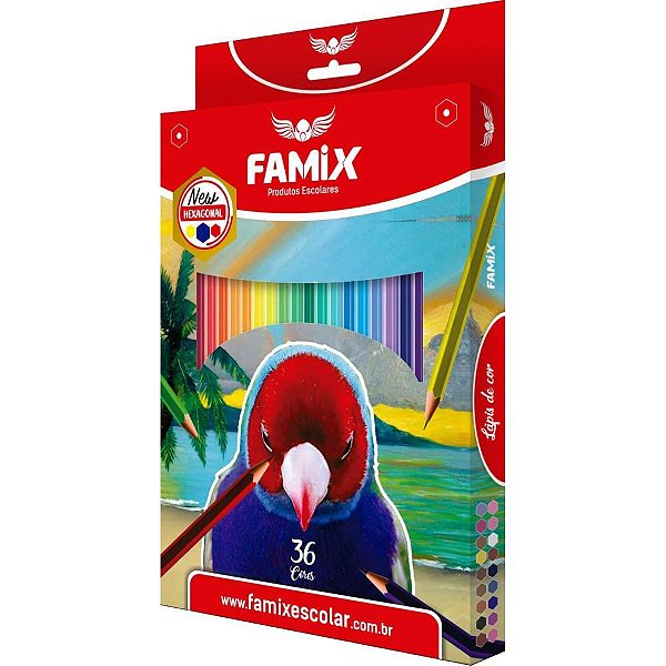 Lapis de COR Sextavado 36 Cores PCT.C/04 (7898662250719)
