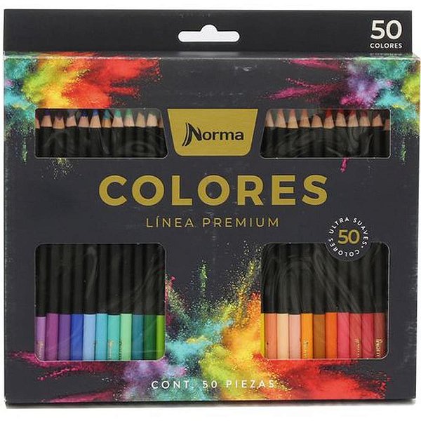 Lapis de COR Redondo Norma Premium 50 Cores
