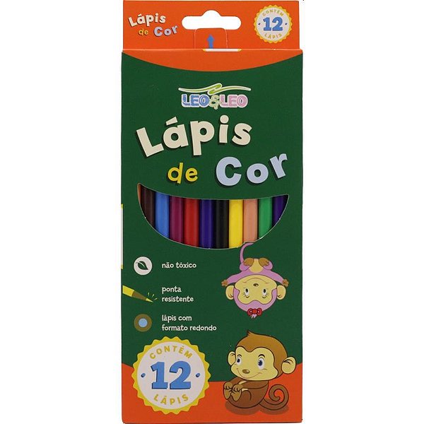 Lapis de COR Redondo Leo e Leo 12 Cores PCT.C/06