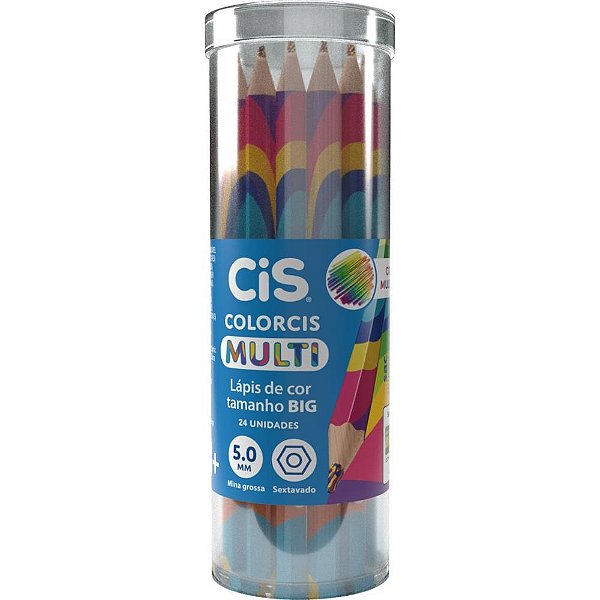 Lapis de COR Jumbo CIS Multicolor Grafite 4 Cores POTE-24
